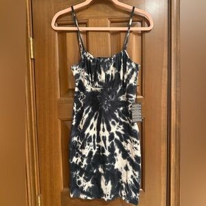 Forever 21 Blue and White  Tie-Dye Mini Dress Medium